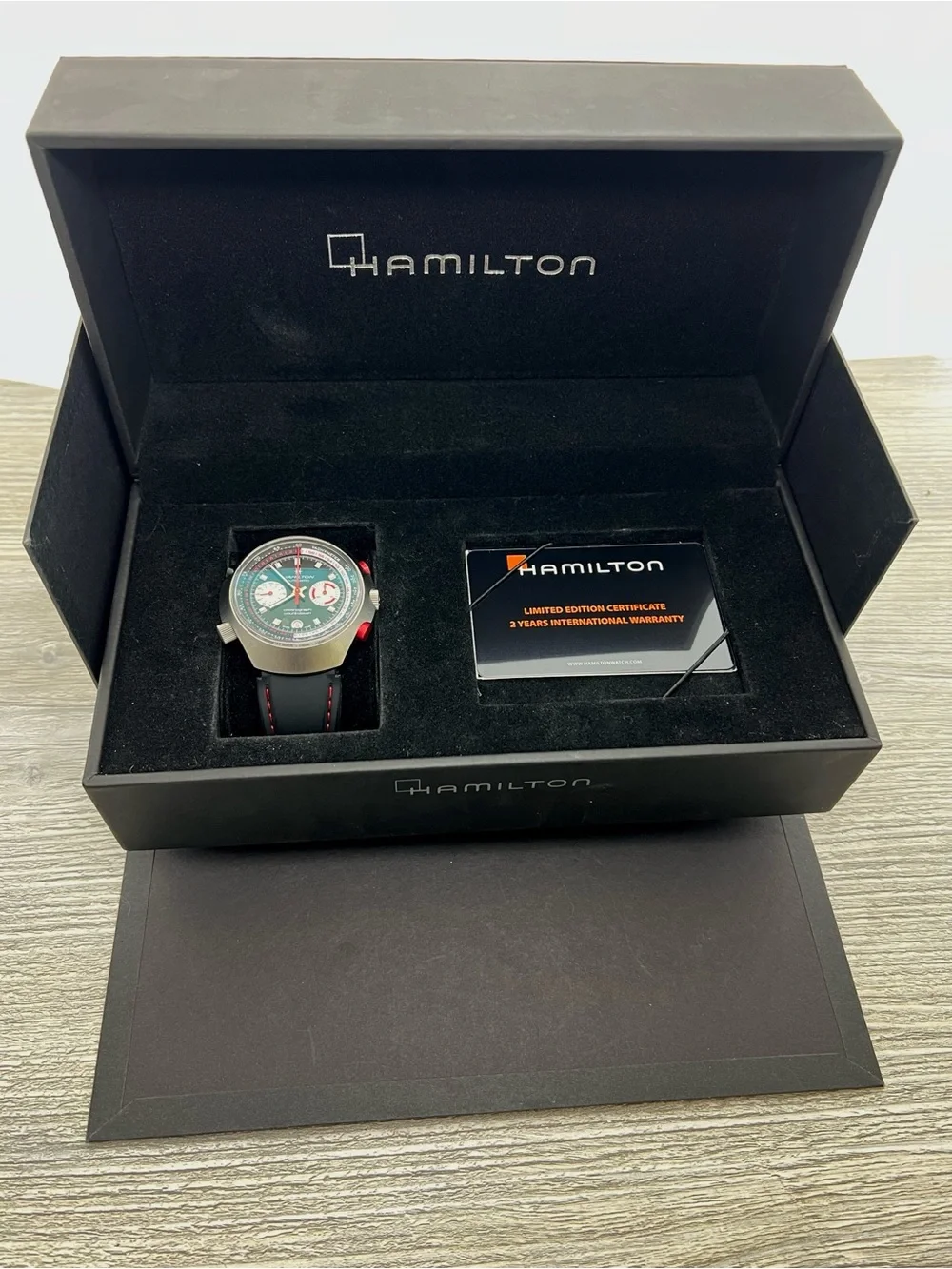 Hamilton Automatic Chronograph count down rare box+papers